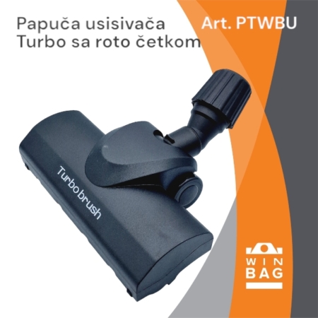 Papuča usisivača turbo sa roto četkom i točkićima
