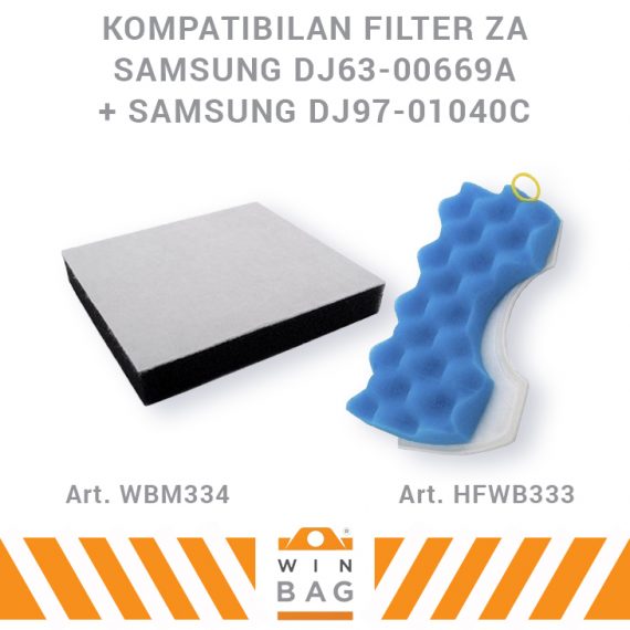 Komplet filtera usisivača SAMSUNG usisivače DJ63-00669A+DJ97-01040C
