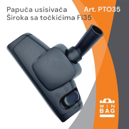 Široka papuča usisivača sa točkićima Fi35