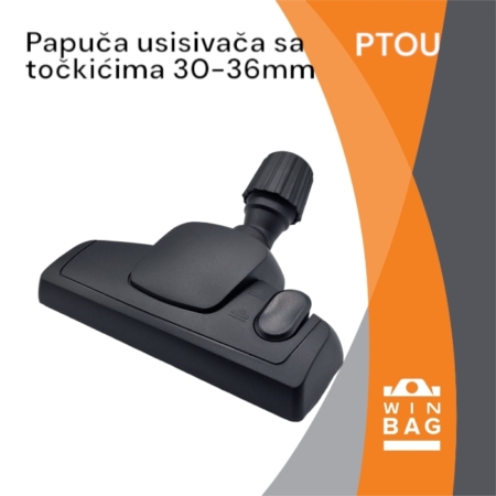 Papuča usisivača sa točkićima široka Fi30-36mm
